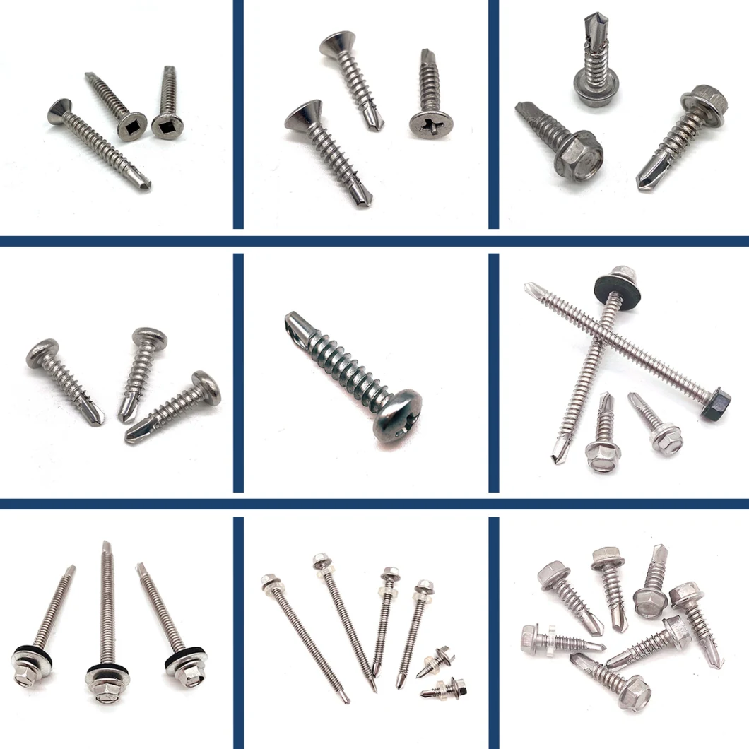 Made in China Stainless Steel J Screw Drywall Wood Roofing Tek Lag Screw Phillips Torx Chipboard Screw Machine Screw Self Tapping Self Drilling Screw